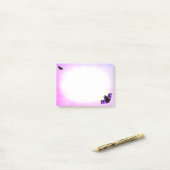 Halloween-Fliegerschläger auf lila- und weißem Pfo Post-it Klebezettel (Auf Schreibtisch)