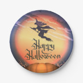 Halloween-Fliegerwitz Pappteller (Vorderseite)