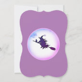 Halloween-Fliegerwitze und schwarze Katze Einladung (Rückseite)