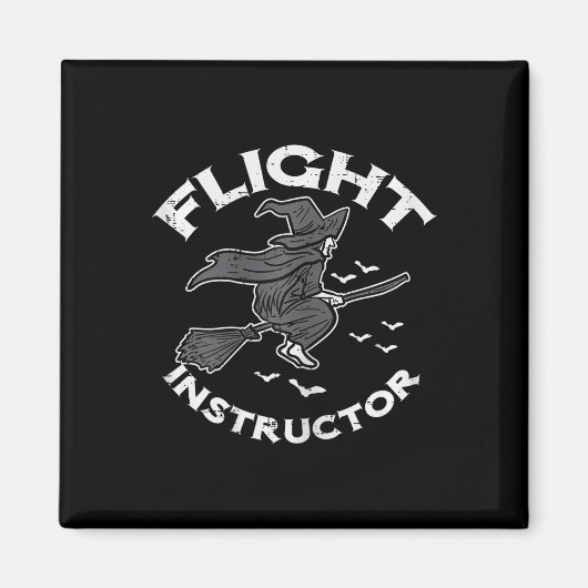 Halloween Flight Instructor Hexenkostüm Wo Magnet (Vorne)