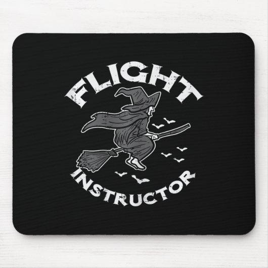 Halloween Flight Instructor Hexenkostüm Wo Mousepad (Vorne)