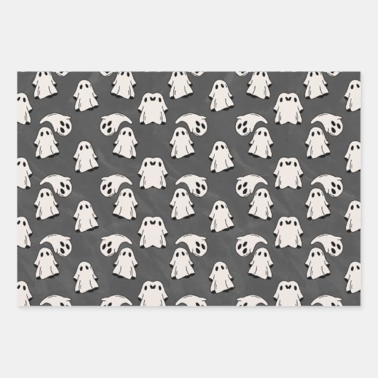 Halloween Floating Ghosts Geschenkpapier Set (Vorderseite)