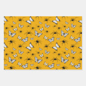 Halloween Floral Butterflies Skull Spider Webs Geschenkpapier Set (Vorderseite)