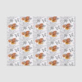 Halloween Floral Butterfly Spione Web Fall Orange Seidenpapier (Vorderseite)