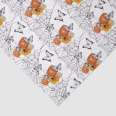 Halloween Floral Butterfly Spione Web Fall Orange Seidenpapier (Ausschnitt)