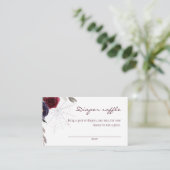 Halloween Floral Diaper Raffle Begleitkarte (Stehend Vorderseite)