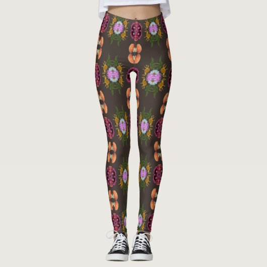 halloween floral Leggings (Vorderseite)