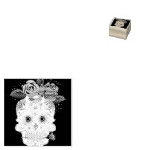 Halloween Floral Sugar Skull Gummistempel (Stempel)