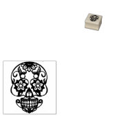 Halloween Floral Sugar Skull Gummistempel (Stempel)