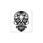 Halloween Floral Sugar Skull Gummistempel (Prägung)