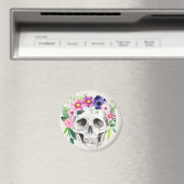 Halloween Floral Sugar Skull Magnet (In Situ (Geschirrspüler))