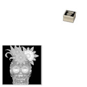 Halloween Floral Sugar Skull Rubber Briefmarke Gummistempel (Stempel)