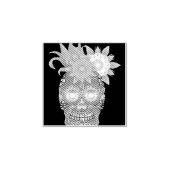 Halloween Floral Sugar Skull Rubber Briefmarke Gummistempel (Prägung)