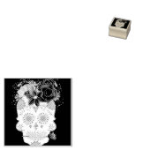 Halloween Floral Sugar Skull Rubber Briefmarke Gummistempel (Stempel)