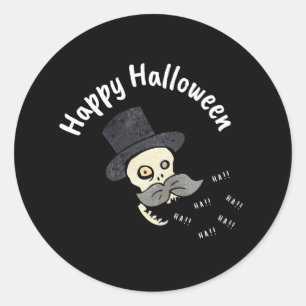 Halloween Floral Sugar Skull Runder Aufkleber