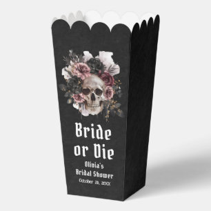 Halloween Floraler Totenkopf Braut oder Stirb Brau Geschenkschachtel