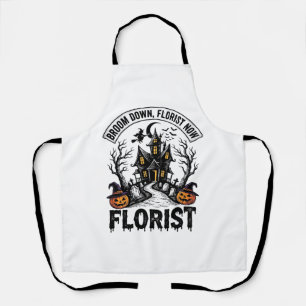 Halloween Florist Hexe Vintage Spukhaus-Shirt Schürze