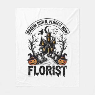 Halloween Florist Hexe Vintage Spukhaus T-Shirt Fleecedecke