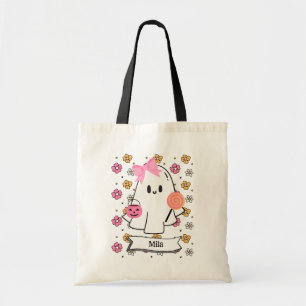Halloween Flower Girl Ghost Kid's Candy Tote Bag Tragetasche