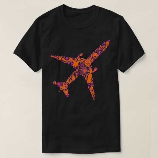 Halloween-Flugzeug T-Shirt (Design vorne)