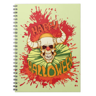 Halloween-Flyer: diabolisches Clown-Thema Notizblock