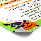 Halloween-Flyer-Plakatvorlage für Spuk Häuser Poster (Ecke)