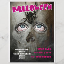 halloween flyer poster skull