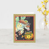 HALLOWEEN FLYHORSE CANDY CORN Blank Note Karte (Gelbe Blume)