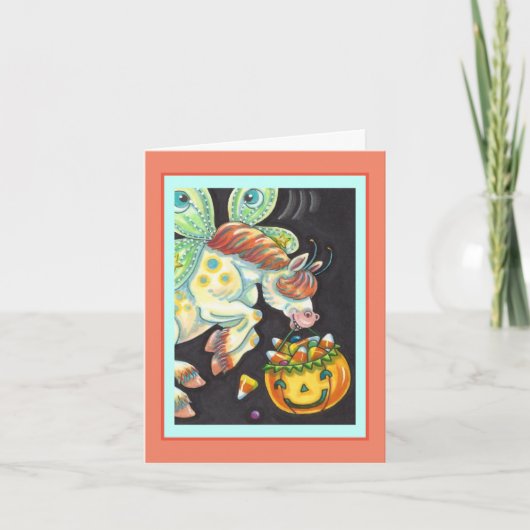 HALLOWEEN FLYHORSE, KANDY CORN Blank Note Karte (Vorderseite)