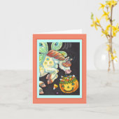 HALLOWEEN FLYHORSE, KANDY CORN Blank Note Karte (Gelbe Blume)