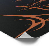 Halloween Flying Hexe Broom Pumpkin Poster (Ecke)