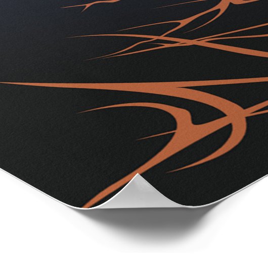 Halloween Flying Hexe Broom Pumpkin Poster (Ecke)