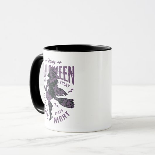 Halloween Flying Hexe Tasse - "Zu Niedlich, um zu (Vorderseite Links)