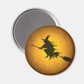 Halloween Flying Hexenmagnet Magnet (Vorderseite/Rückseite)