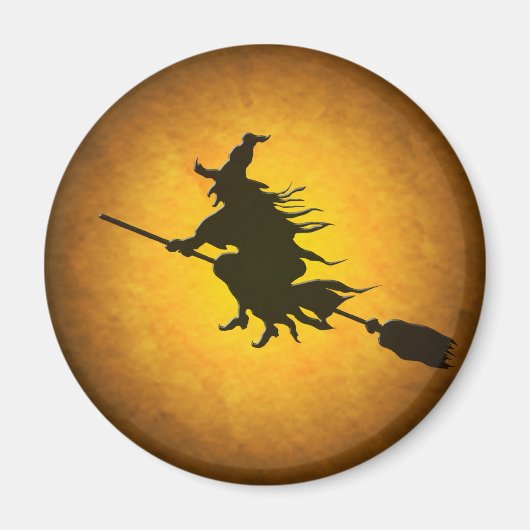 Halloween Flying Hexenmagnet Magnet (Vorne)