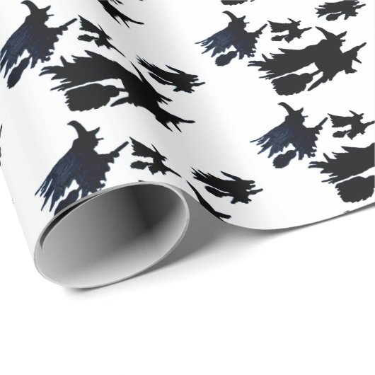 HALLOWEEN FLYING WITCHES Packpapier (Rolleneckpunkt)