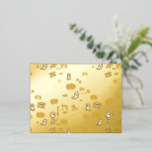 Halloween Folie Einladungspostkarte (Stehend vorne)