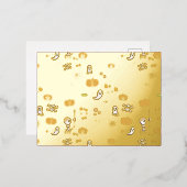 Halloween Folie Einladungspostkarte (Vorderseite/Rückseite)