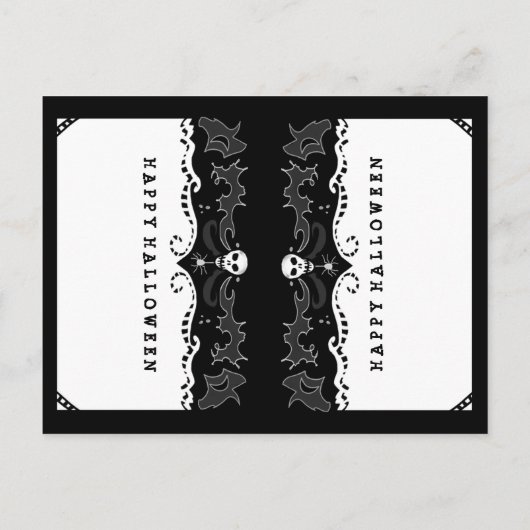 Halloween Food Drink BLANK Zelt Card - SCHREIBEN S Postkarte (Rückseite)