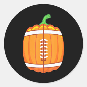 Halloween Football Ball Pumpkin Boys Kinder Runder Aufkleber