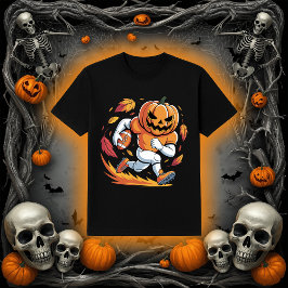 Halloween Football Pumpkin | Zurück laufen T-Shirt