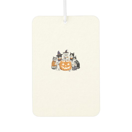 halloween for Cat Cute Kitten Ghost Skeleton Lover Autolufterfrischer (Vorderseite)