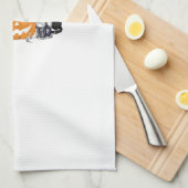 halloween for Cat Cute Kitten Ghost Skeleton Lover Geschirrtuch (Viertel Falte)