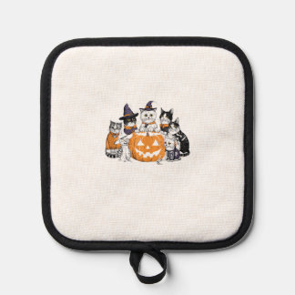 halloween for Cat Cute Kitten Ghost Skeleton Lover Topflappen