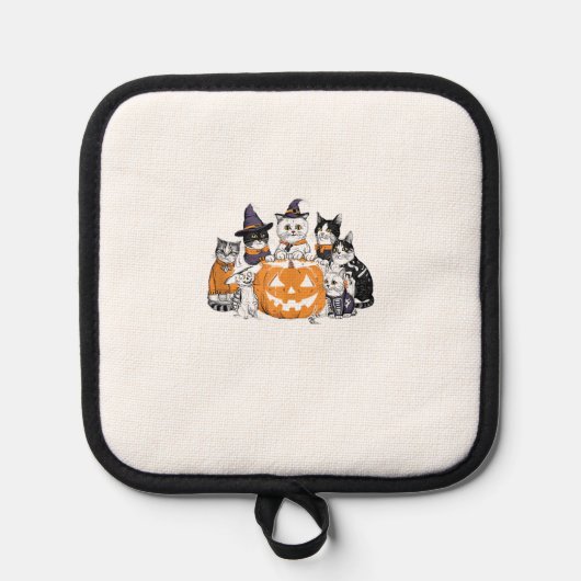 halloween for Cat Cute Kitten Ghost Skeleton Lover Topflappen (Vorderseite)