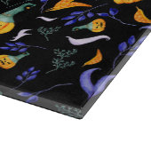 Halloween Forest Glass Cutting Board Schneidebrett (Ecke)