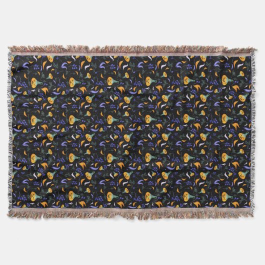 Halloween Forest Throw Decke (Vorderseite)