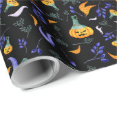 Halloween Forest Wrapping Paper Geschenkpapier (Rolleneckpunkt)