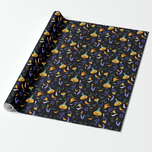 Halloween Forest Wrapping Paper Geschenkpapier (Ungerollt)