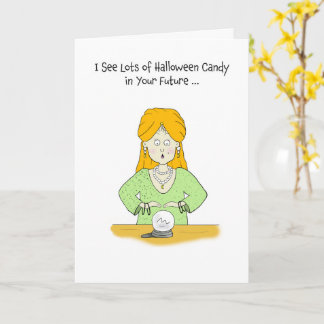Halloween Fortune Teller mit Kristallball Karte